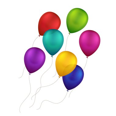 Çok renkli renkli balonlar vektör