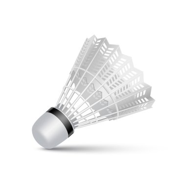 Vektör Badminton raketle beyaz izole
