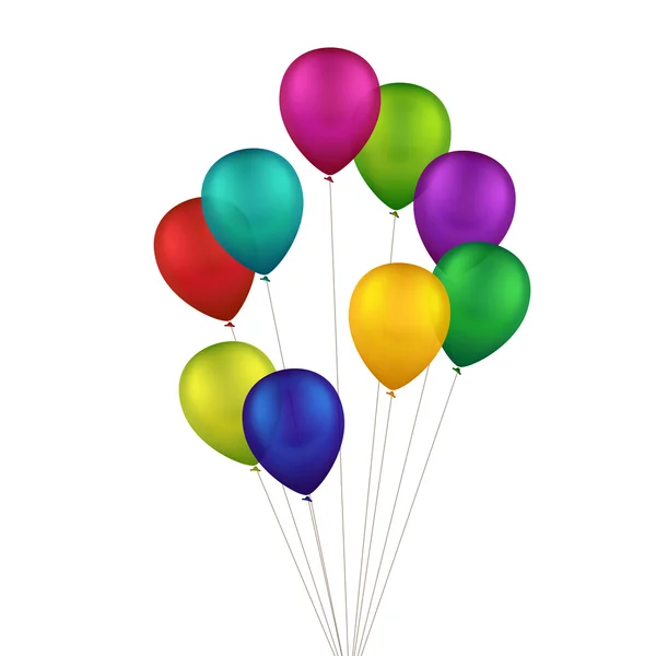 Vetor multicolorido balões coloridos —  Vetores de Stock