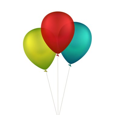 Çok renkli renkli balonlar vektör