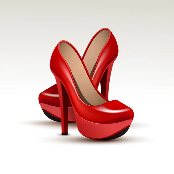Vector Mulher Moda Sapatos em Salto Alto —  Vetores de Stock