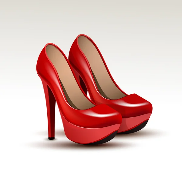 Vektor-Damenmode Schuhe auf hohen Absätzen — Stockvektor