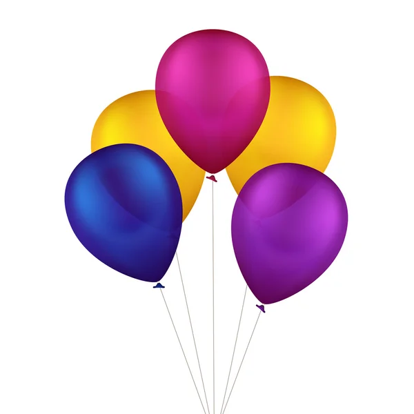 Vetor multicolorido balões coloridos — Vetor de Stock