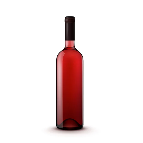 Vector botella de vino de vidrio — Vector de stock