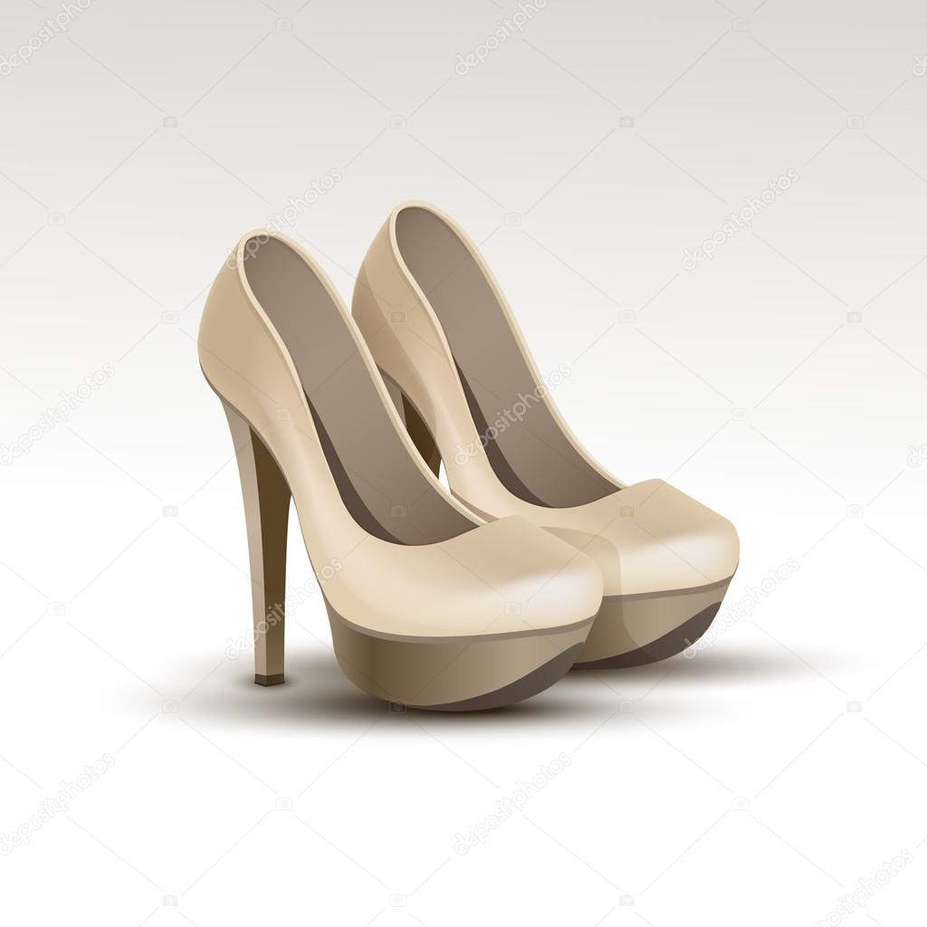 Vector Woman Fashion Shoes on High Heels