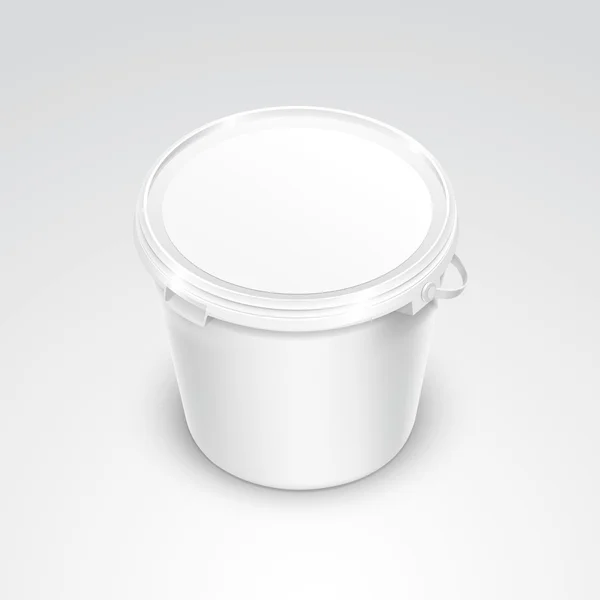 Vector lege Plastic emmer Container verpakking — Stockvector