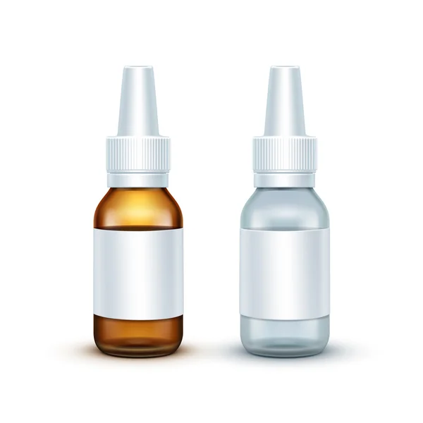 Vector en blanco botella de aerosol médico aislado — Vector de stock