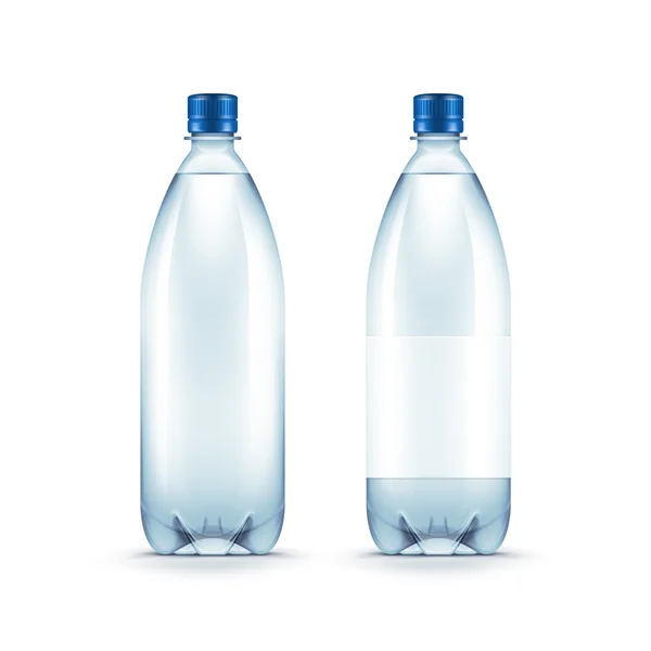 Διάνυσμα κενό πλαστικό μπλε μπουκάλι νερό απομονωθεί — Διανυσματικό Αρχείο