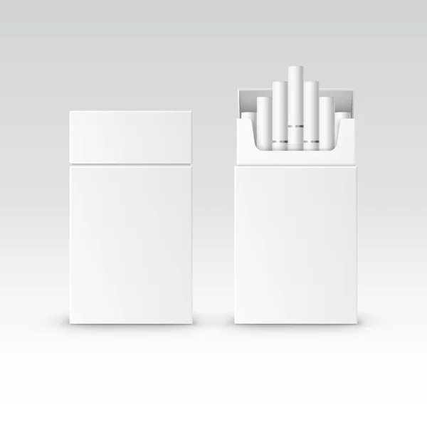 Vektor leere Packung Schachtel Zigaretten — Stockvektor