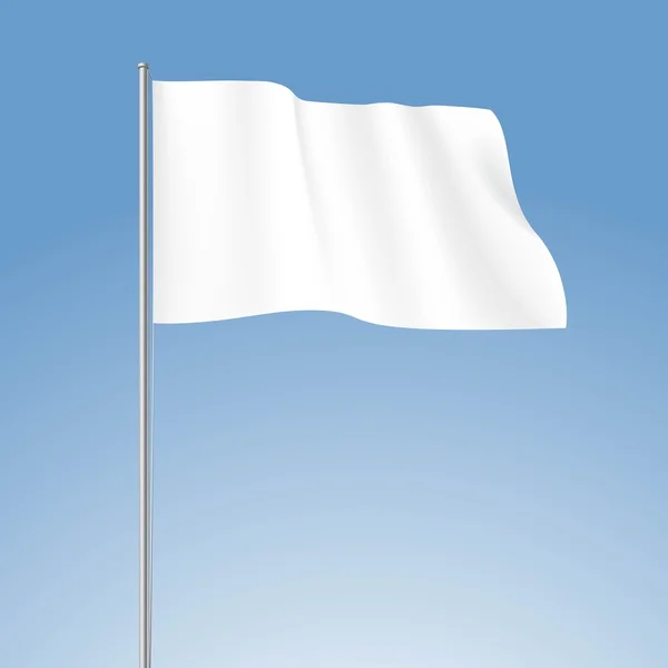 Vektor weiße leere Flagge isoliert — Stockvektor