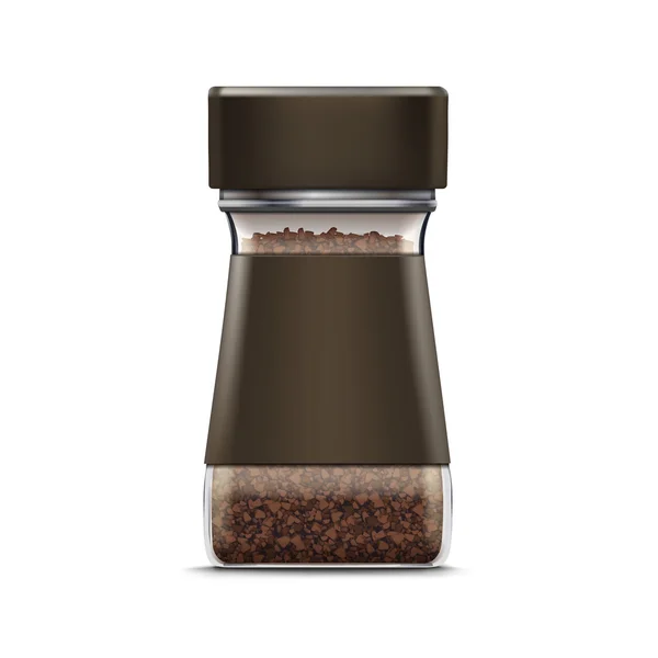 Pacote de embalagem de jarro de vidro de café vetorial isolado —  Vetores de Stock