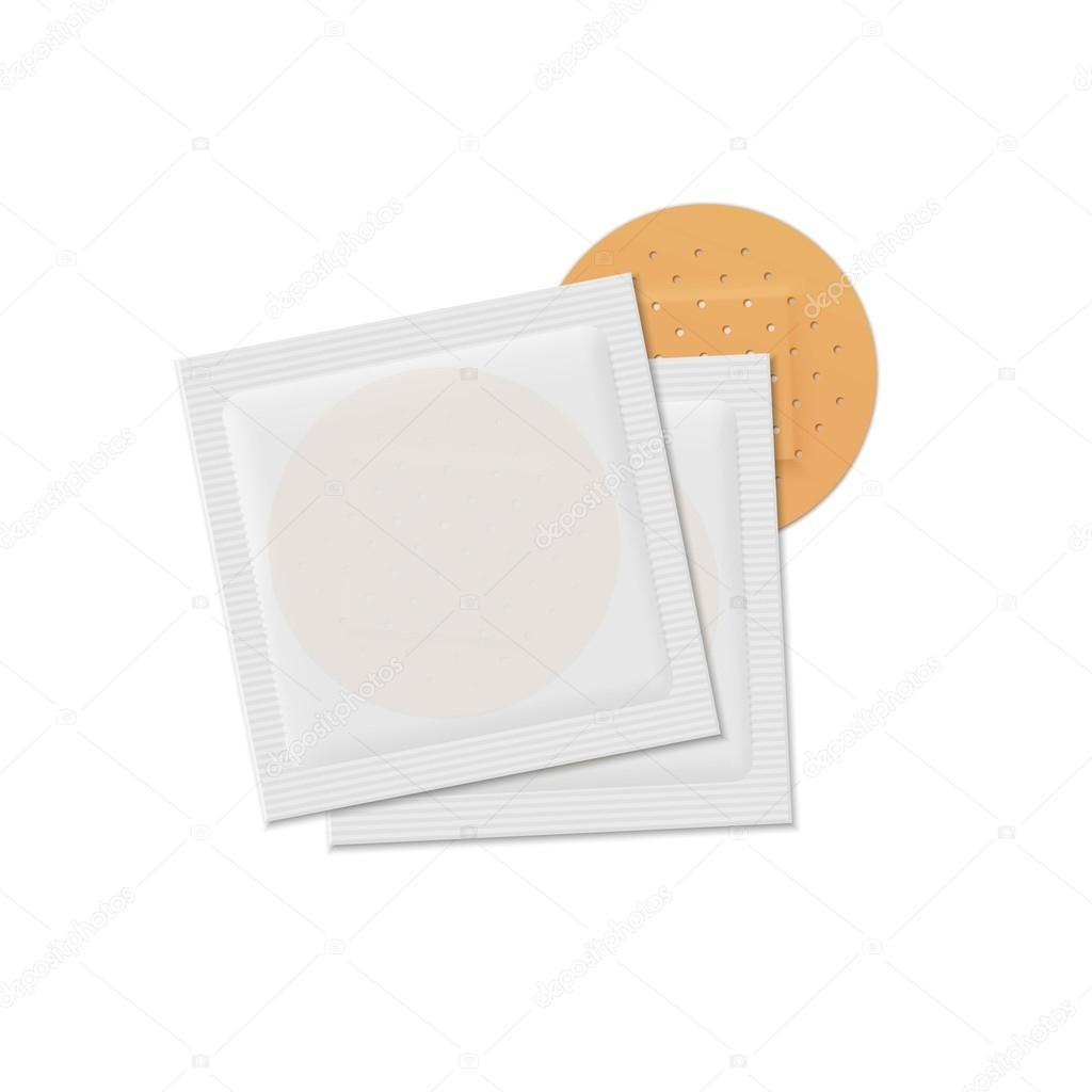 Vector Bandage Plaster Aid Band Medical Adhesive Set Isolated on White Background