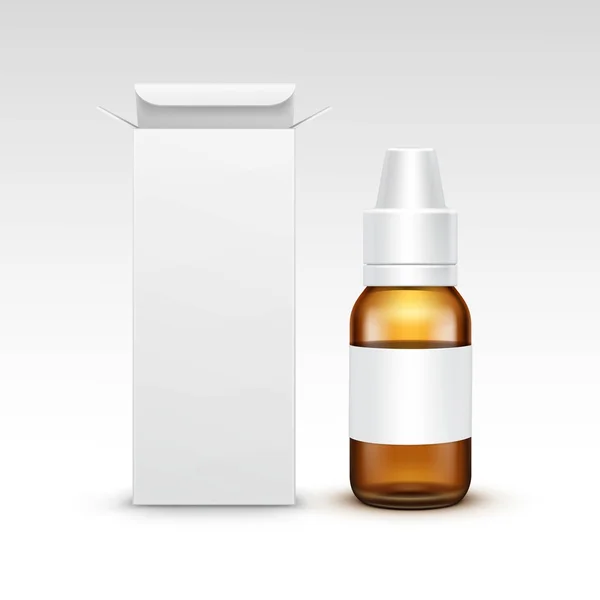 Vector Blank Medicine Spray bottiglia di vetro medico — Vettoriale Stock