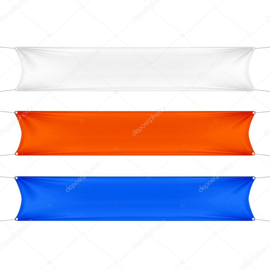 White, Red and Blue Blank Empty Banners Stock Vector Image by ©Zonda 75962269