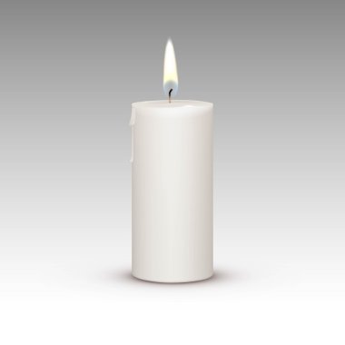 Candle Flame Fire Light Isolated on Background clipart