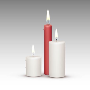 arka plan üzerinde izole yangın Işık mumlar alev