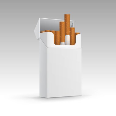açılan paket sigara arka plan üzerinde izole