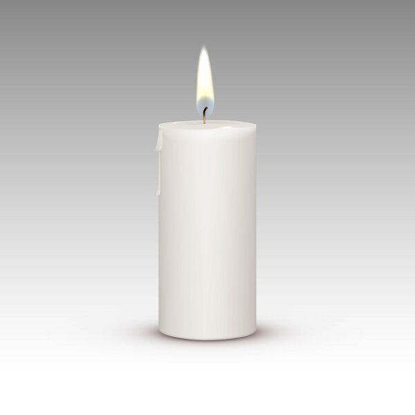 Candle Flame Fire Light Isolated on Background