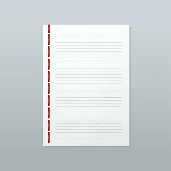 Vector White Blank Paper Note — стоковый вектор
