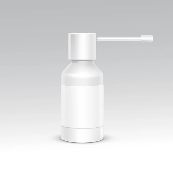 Spray fles witte plastic verpakkingen container instellen — Stockvector