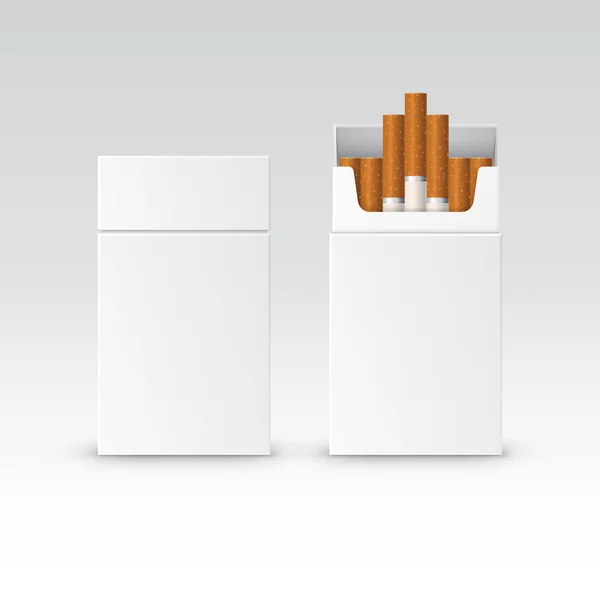 Vektor leere Packung Schachtel Zigaretten — Stockvektor