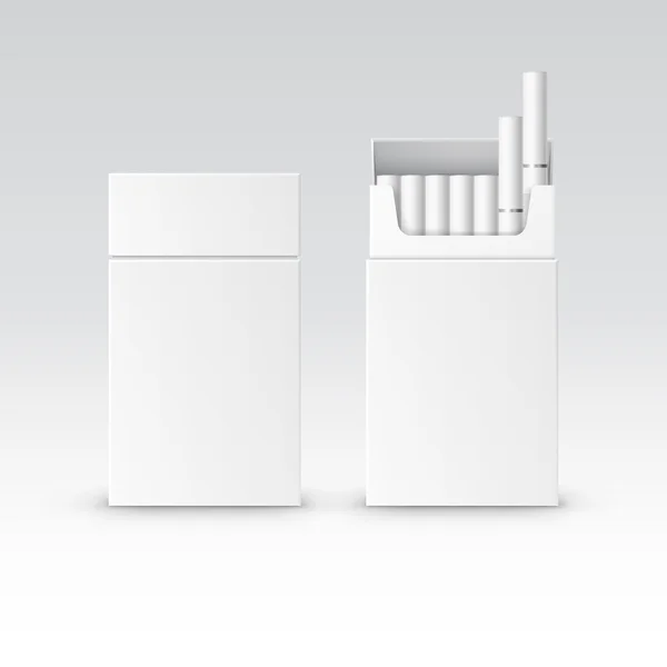 Vector en blanco paquete caja de cigarrillos — Archivo Imágenes Vectoriales