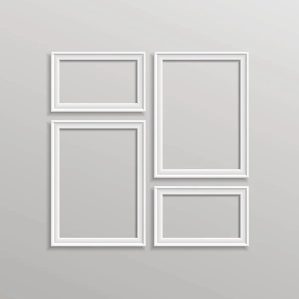 Vector Plantilla de marco de imagen en blanco Composición — Vector de stock