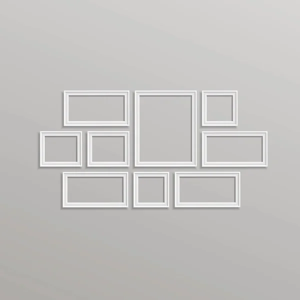 ベクター空白な写真フレーム テンプレートの構成 — ストックベクタ