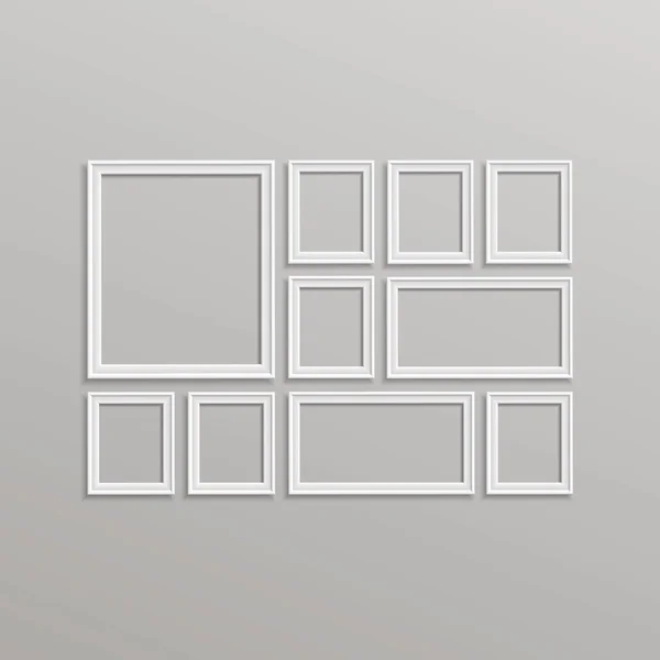 Vector Plantilla de marco de imagen en blanco Composición — Vector de stock