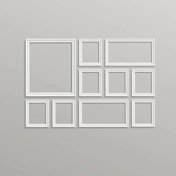 Vector Plantilla de marco de imagen en blanco Composición — Archivo Imágenes Vectoriales