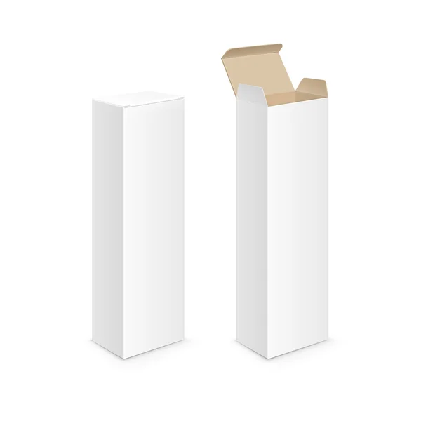 Caja de pasta de dientes en blanco paquete de embalaje Ilustración de stock