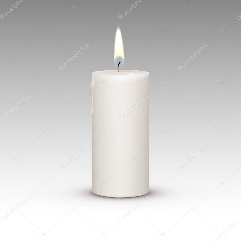 Candle Flame Fire Light Isolated on Background