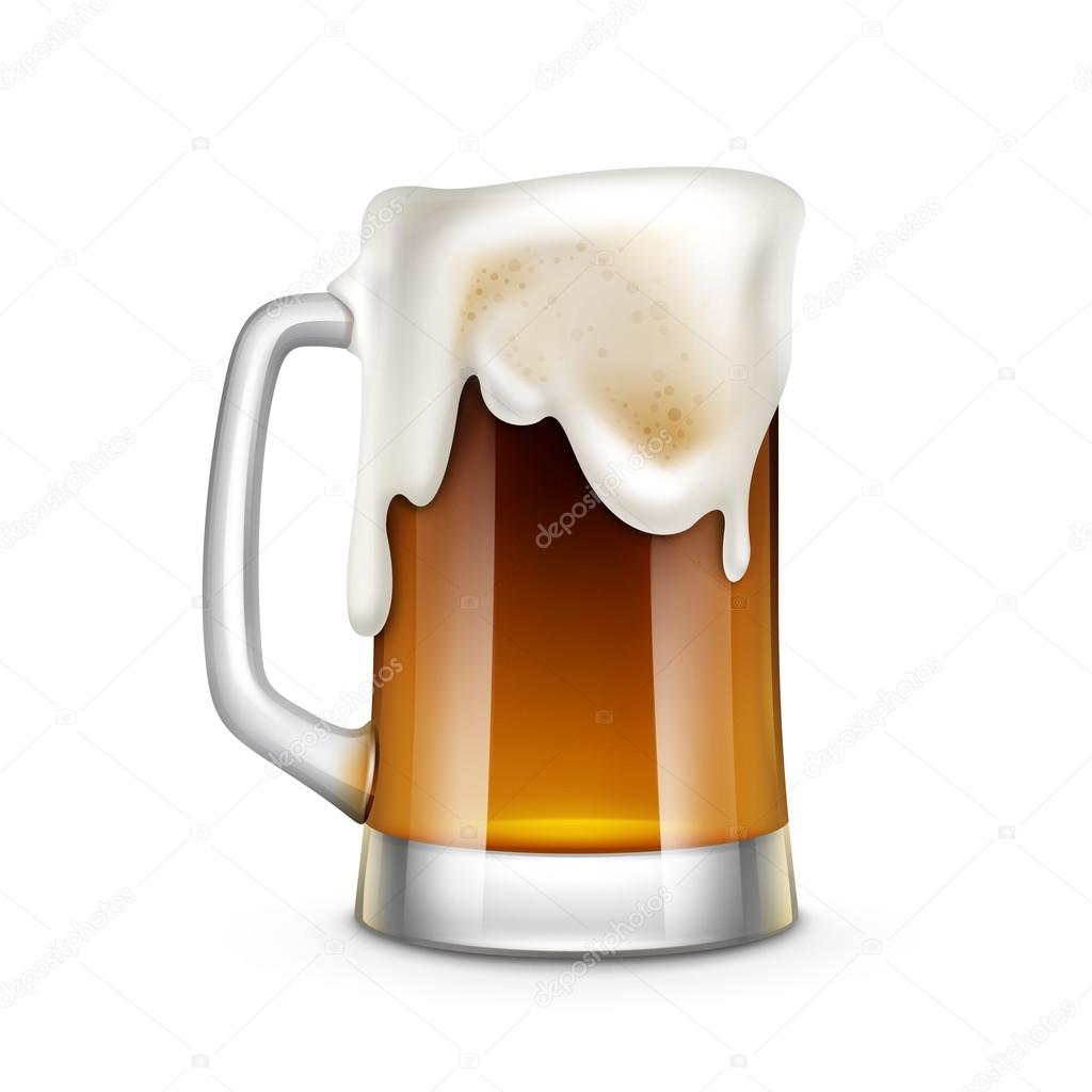 Beer Glass Vector Illustration Isolated
