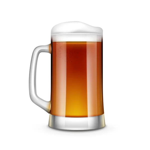 Vettore di vetro della birra illustrazione isolato — Vettoriale Stock
