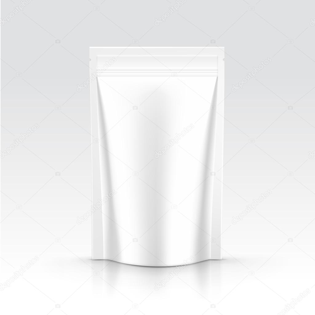 Tea coffee paper packaging package pack bag isolated vector illustration