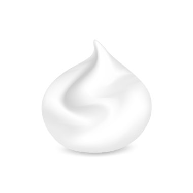 Vektör beyaz köpük krema köpük sabun losyon arka plan üzerinde izole