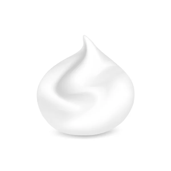 Lotion de savon de mousse blanche vectorielle isolée sur fond — Image vectorielle