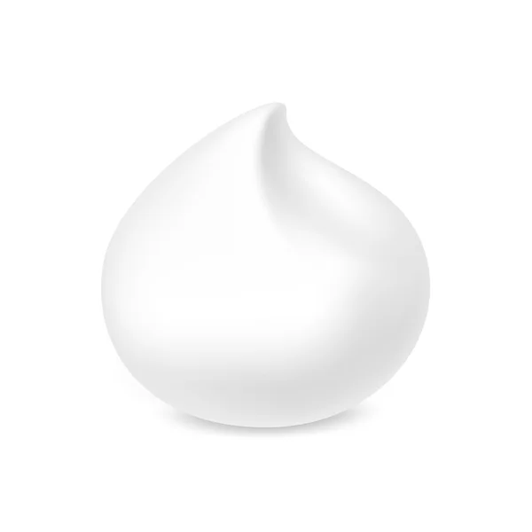 Crema de espuma blanca vectorial Mousse Jabón Loción aislado en el fondo — Vector de stock