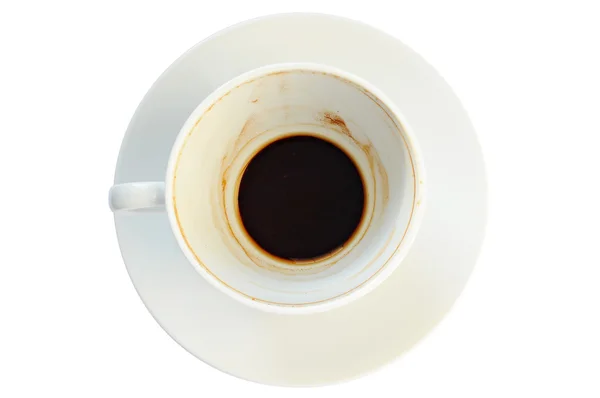 Smutsiga kaffekopp med kaffesump — Stockfoto