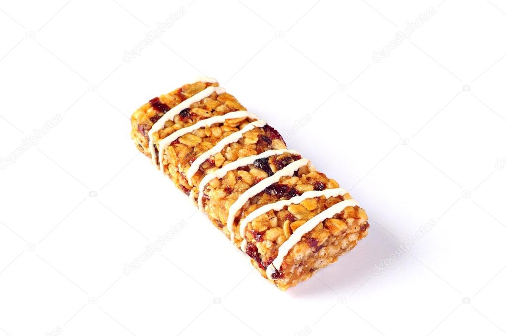 Cereal bar with wheat, cranberries and yogurt