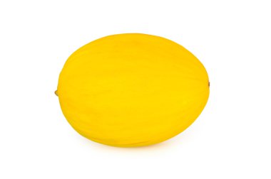 Beyaz zemin üzerine sarı honeydew kavun