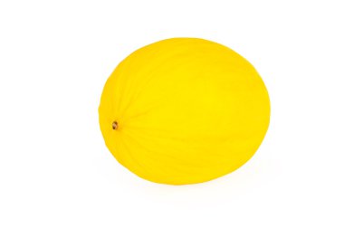 Beyaz zemin üzerine sarı honeydew kavun