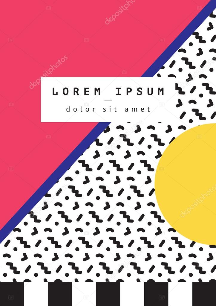 Retro design for invitation, business card, poster or banner