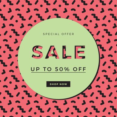 Başlık sayfası veya poster için Satılık şablon tasarım