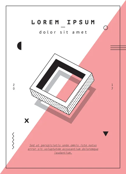 Diseño moderno para invitación, tarjeta de visita, póster o pancarta — Vector de stock