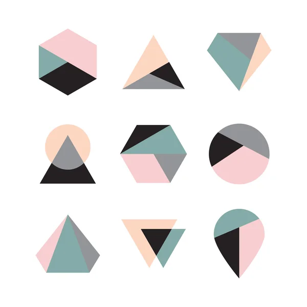幾何学的なロゴの設計 — ストックベクタ