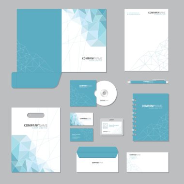 Stationery template design. Corporate identity business set.