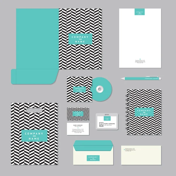 Stationary template design. Corporate identity business set. — Stock Vector