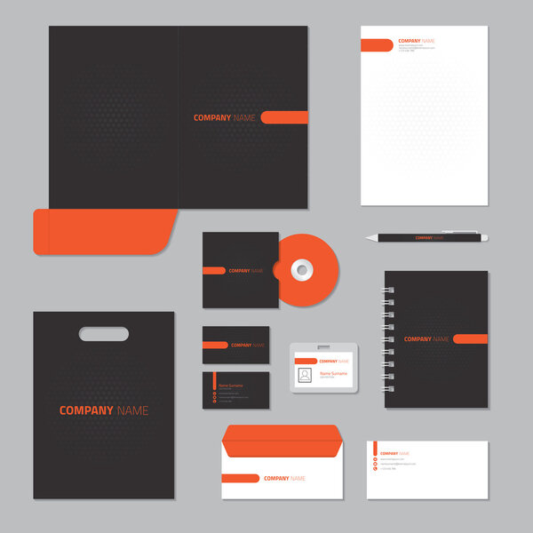 Stationery template design. Corporate identity business set.
