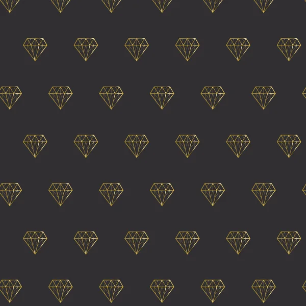 Gyllene glänsande diamantmönster — Stock vektor